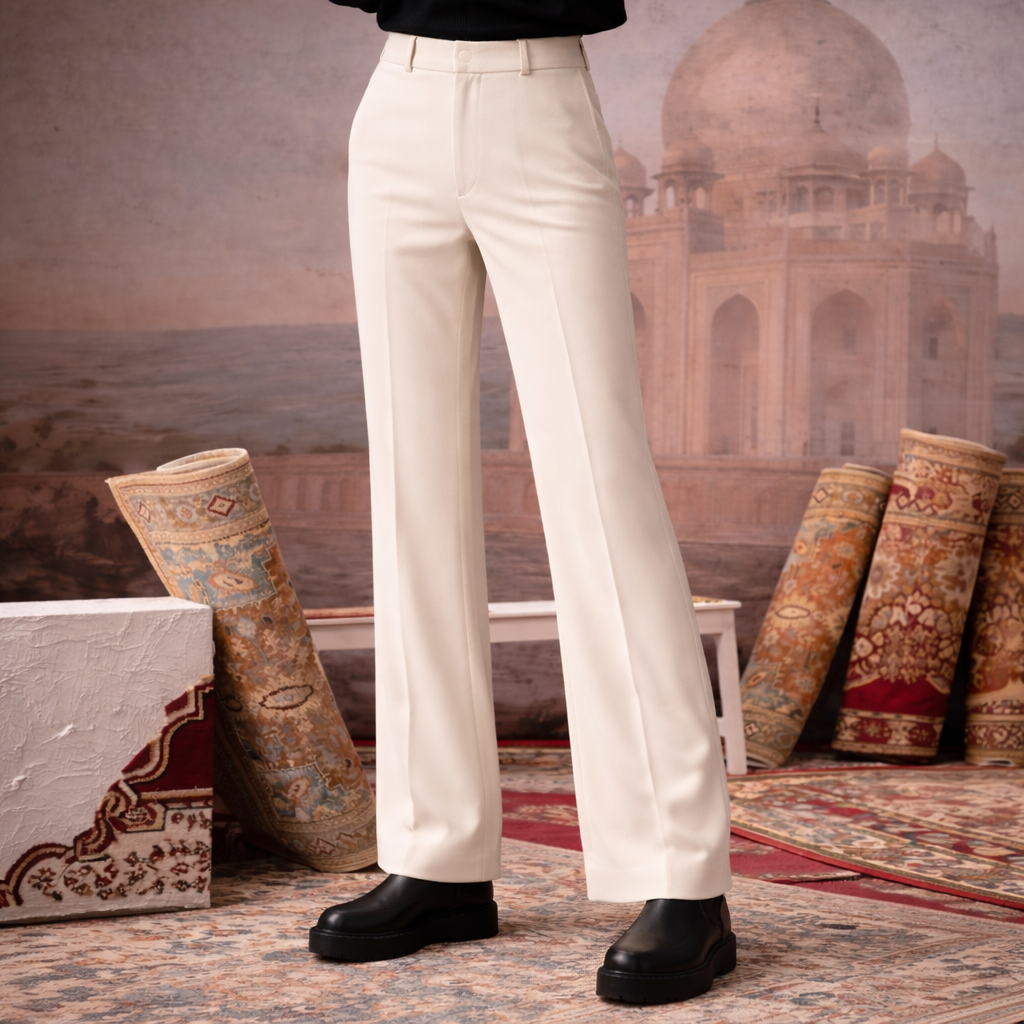 BOOT-CUT PANTS | OFF-WHITE