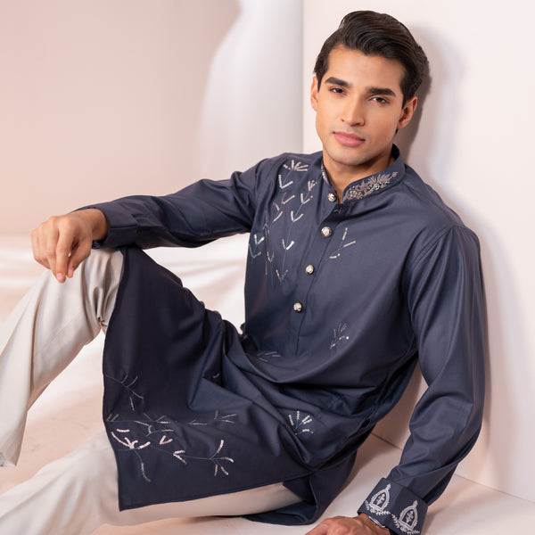 Zayir | Zardozi Embroidered Panjabi - Image 1
